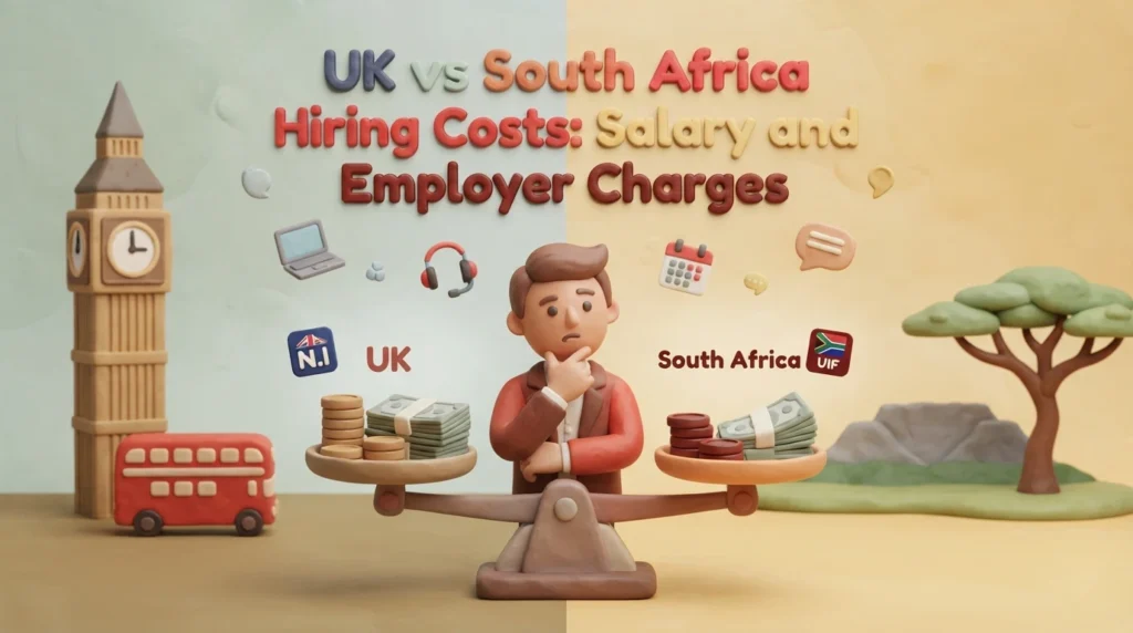 UK vs South Africa Hiring Costs: Salary and Employer Charges